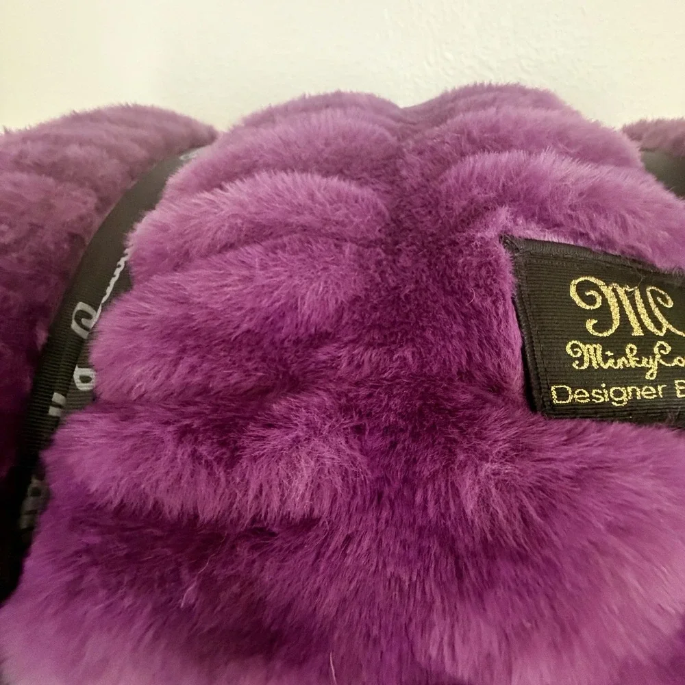 Minky Couture Grande Purple Plush Blanket 60x84 New With Tags Luxury